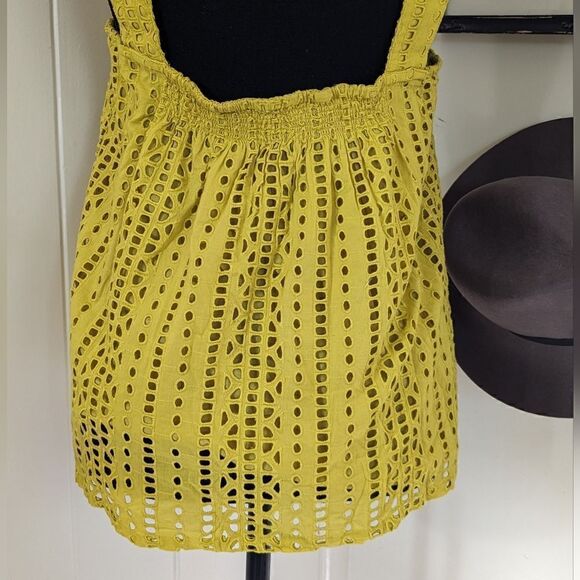 Sundance Eyelet Top S Cottagecore Coastal Boho Hippie Countryside Tropical - Picture 9 of 10